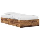 vidaXL Ágykeret tárolóval fiókkal Antik Fa 80 x 200 cm Szerelt Fa