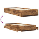 vidaXL Ágykeret tárolóval fiókkal Antik Fa 80 x 200 cm Szerelt Fa
