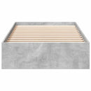vidaXL Ágykeret tárolóval fiókkal Betonszürke 80 x 200 cm Szerelt Fa