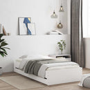 vidaXL Ágykeret tárolóval fiókkal Fehér 80 x 200 cm Szerelt Fa