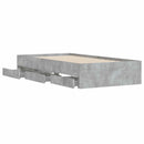 vidaXL Ágykeret tárolóval fiókkal Szürke Sonoma 80 x 200 cm Szerelt Fa