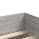 vidaXL Ágykeret tárolóval Betonszürke 80 x 200 cm Szerelt Fa