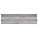 vidaXL Ágykeret tárolóval Betonszürke 80 x 200 cm Szerelt Fa