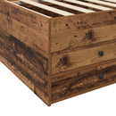 vidaXL Ágykeret tárolóval fiókkal Antik Fa 80 x 200 cm Szerelt Fa