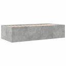 vidaXL Ágykeret tárolóval fiókkal Betonszürke 80 x 200 cm Szerelt Fa