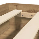 vidaXL Ágykeret polcokkal Kézműves Tölgy színű 80 x 200 cm Szerelt Fa