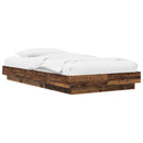 vidaXL Padlós ágykeret Antik Fa 80 x 210 cm Szerelt Fa