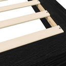 vidaXL Padlós ágykeret Fekete Tölgy 80 x 210 cm Szerelt Fa