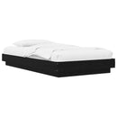 vidaXL Padlós ágykeret Fekete Tölgy 80 x 210 cm Szerelt Fa