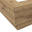 vidaXL Padlós ágykeret Kézműves Tölgy színű 80 x 210 cm Szerelt Fa
