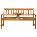 vidaXL Kerti pad 158 x 55 x 89 cm Tömör Akácfa Természetes