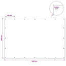vidaXL Ponyva fémfülekkel Zöld 2 x 3 m 140 gsm PE