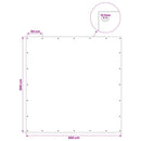 vidaXL Ponyva fémfülekkel Zöld 3 x 3 m 140 gsm PE