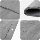 vidaXL Ponyva fémfülekkel Világosszürke 6 x 8 m 180 gsm PE