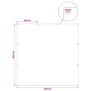 vidaXL Ponyva fémfülekkel Zöld 3 x 3 m 180 gsm PE