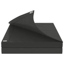 vidaXL Ponyva fémfülekkel Antracit szürke 8 x 8 m 90 gsm PE