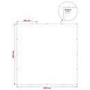 vidaXL Ponyva fémfülekkel Kék 4 x 4 m 180 gsm PE