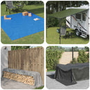vidaXL Ponyva fémfülekkel Kék 3 x 3 m 260 gsm PE