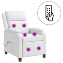 vidaXL Masszázs Fotel Fehér Műbőr