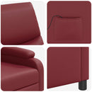 vidaXL Masszázs Fotel Bordó Műbőr