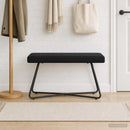 vidaXL pad Fekete 80 x 40 x 45 cm Bársony