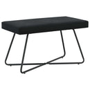 vidaXL pad Fekete 80 x 40 x 45 cm Bársony