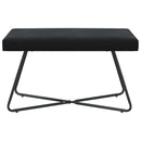 vidaXL pad Fekete 80 x 40 x 45 cm Bársony