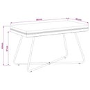 vidaXL pad Fekete 80 x 40 x 45 cm Bársony