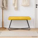 vidaXL pad Sárga 80 x 40 x 45 cm Bársony