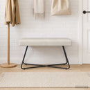 vidaXL pad Krémszínű 80 x 40 x 45 cm Bársony