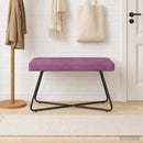 vidaXL pad Lila 80 x 40 x 45 cm Bársony