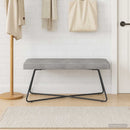 vidaXL pad Világosszürke 110 x 40 x 45 cm Bársony