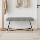 vidaXL pad Sötétszürke 110 x 40 x 45 cm Bársony