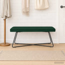 vidaXL pad Sötétzöld 110 x 40 x 45 cm Bársony