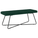 vidaXL pad Sötétzöld 110 x 40 x 45 cm Bársony