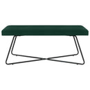 vidaXL pad Sötétzöld 110 x 40 x 45 cm Bársony