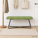 vidaXL pad Világos zöld 110 x 40 x 45 cm Bársony