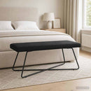 vidaXL pad Fekete 110 x 40 x 45 cm Bársony