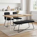 vidaXL pad Fekete 110 x 40 x 45 cm Bársony