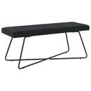 vidaXL pad Fekete 110 x 40 x 45 cm Bársony