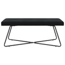 vidaXL pad Fekete 110 x 40 x 45 cm Bársony