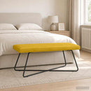 vidaXL pad Sárga 110 x 40 x 45 cm Bársony