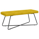 vidaXL pad Sárga 110 x 40 x 45 cm Bársony