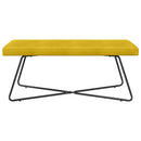 vidaXL pad Sárga 110 x 40 x 45 cm Bársony