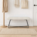 vidaXL pad Krémszínű 110 x 40 x 45 cm Bársony
