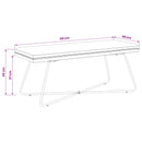 vidaXL pad Türkiz 110 x 40 x 45 cm Bársony