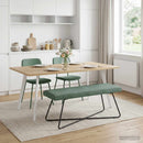 vidaXL pad Tengeri Zöld 110 x 40 x 45 cm Bársony
