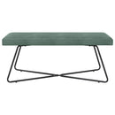 vidaXL pad Tengeri Zöld 110 x 40 x 45 cm Bársony