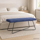 vidaXL pad Rendőrségi kék 110 x 40 x 45 cm Bársony