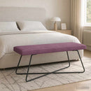 vidaXL pad Lila 110 x 40 x 45 cm Bársony